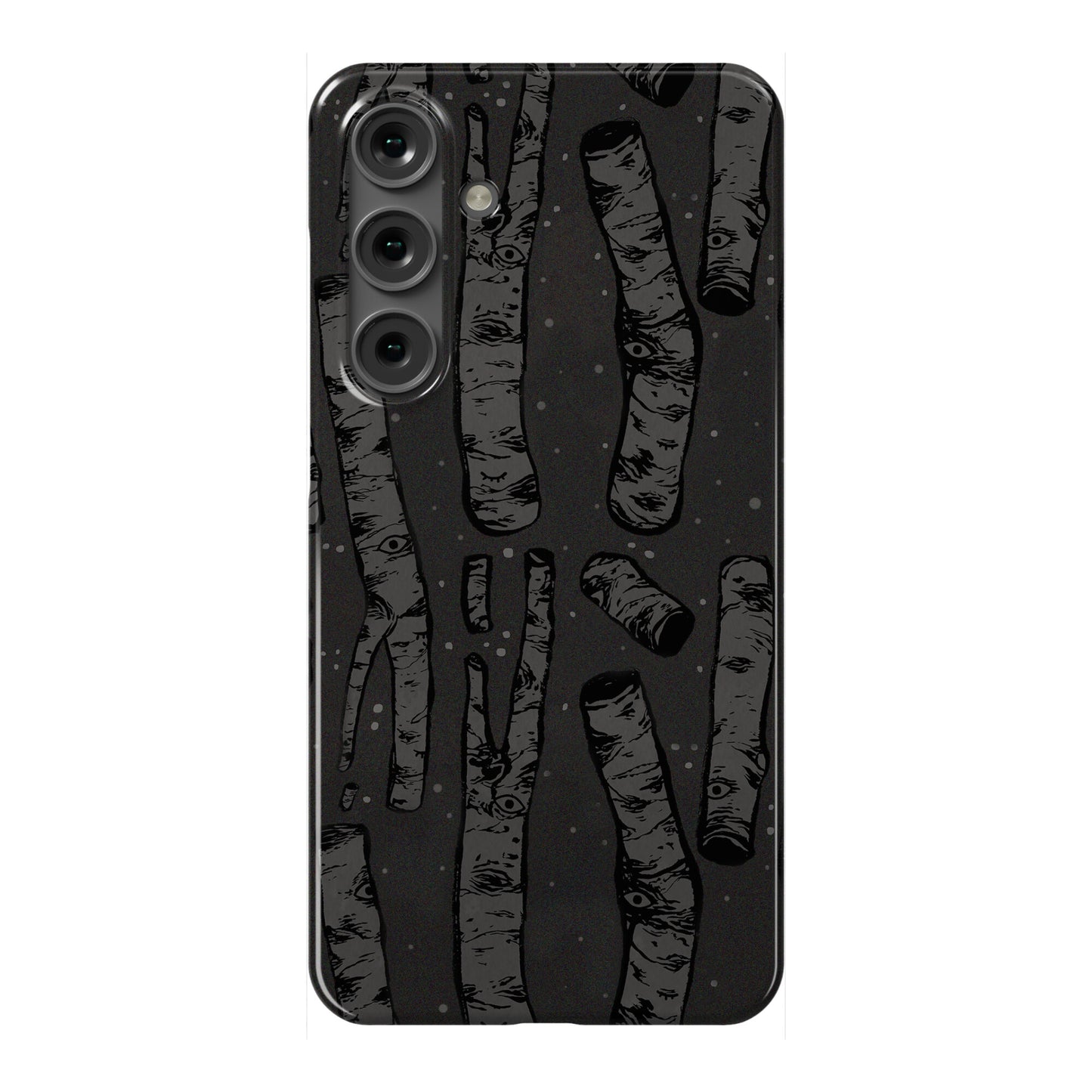Birch Trees in the Darkness Phone Case