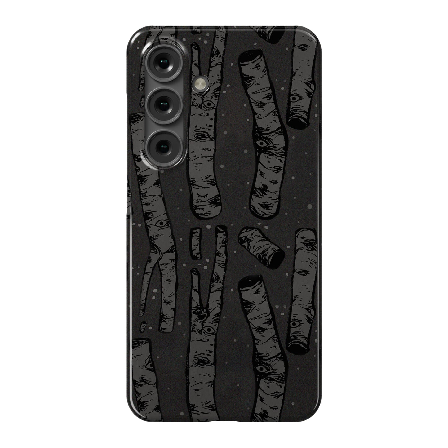 Birch Trees in the Darkness Phone Case