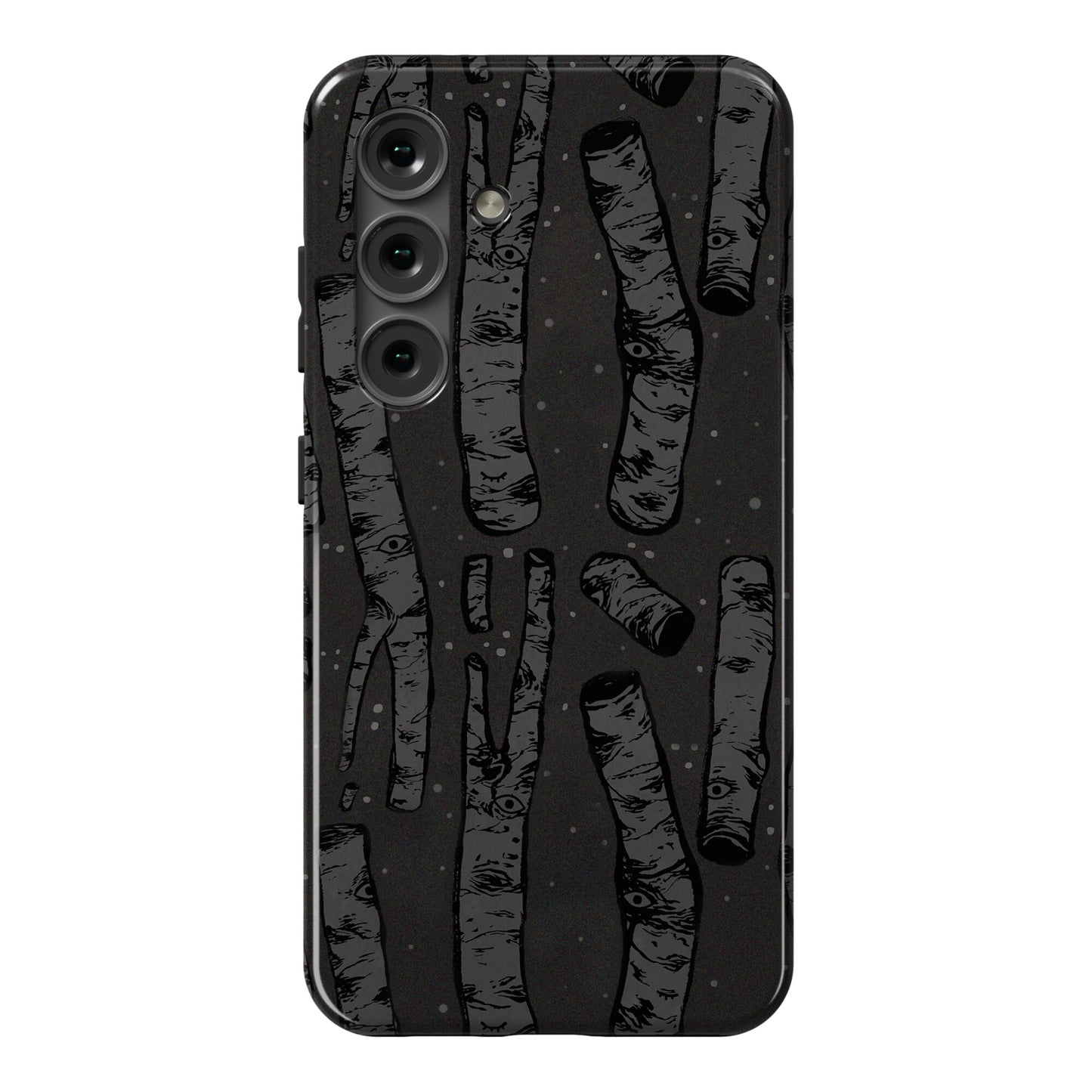 Birch Trees in the Darkness Phone Case