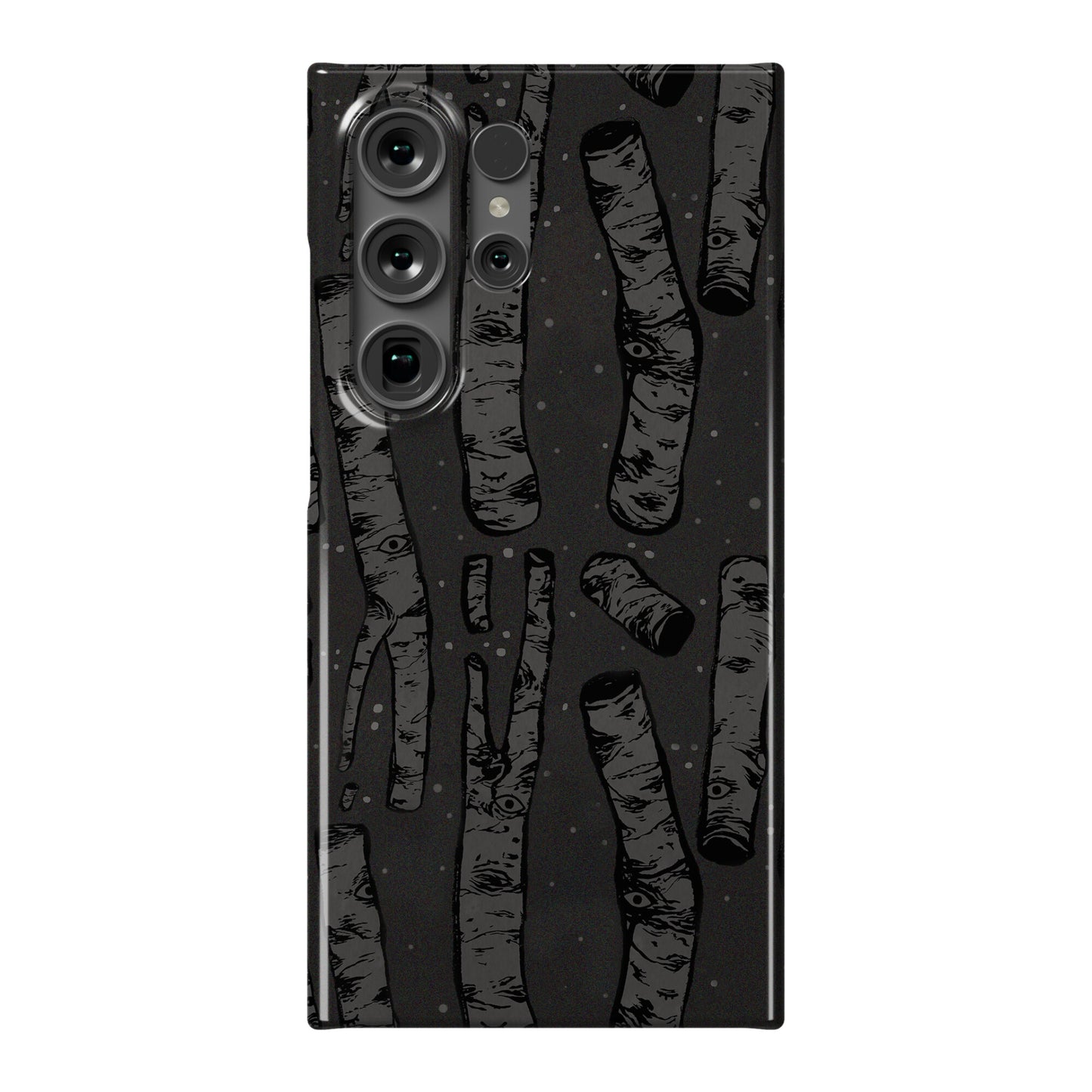 Birch Trees in the Darkness Phone Case