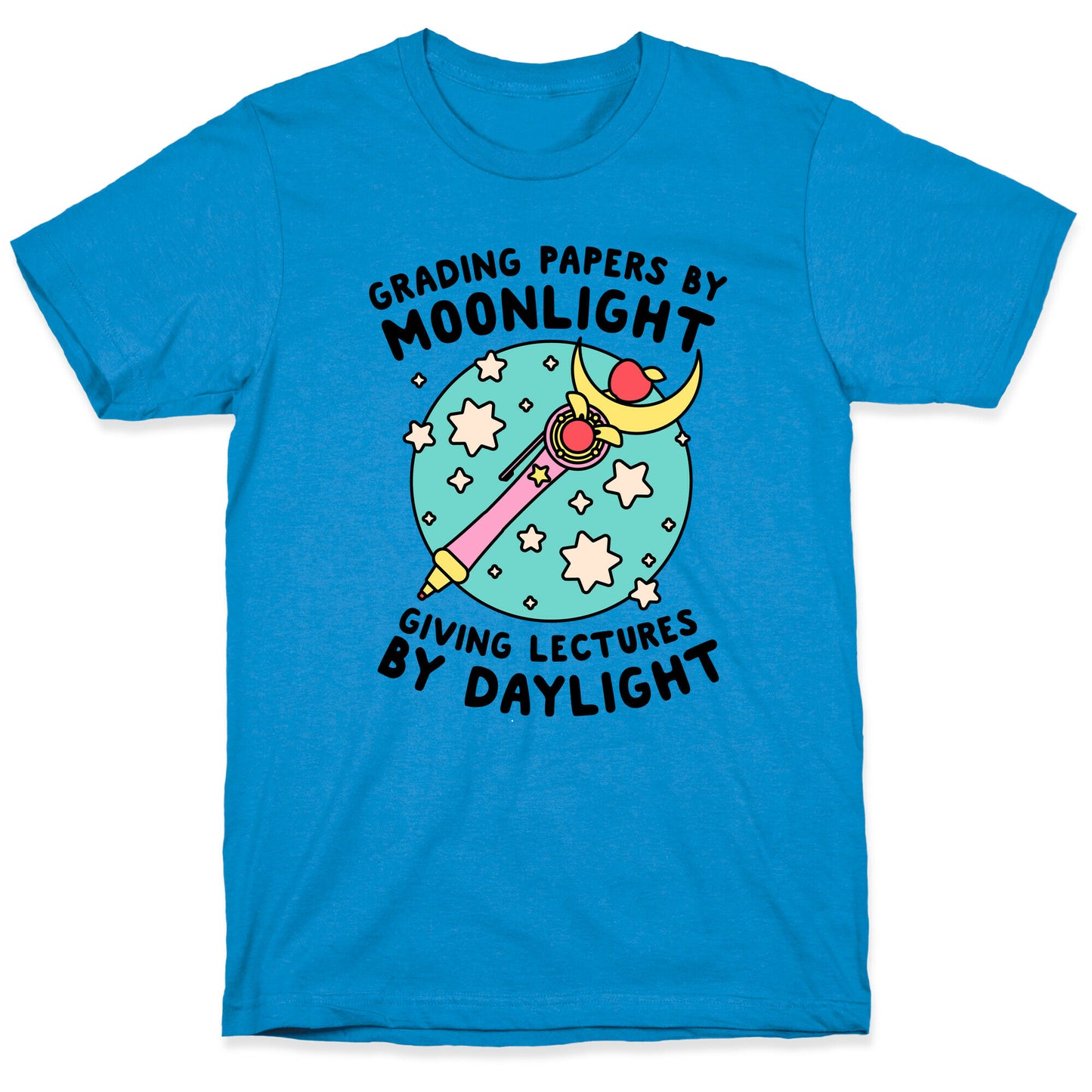 Grading Papers By Moonlight T-Shirt