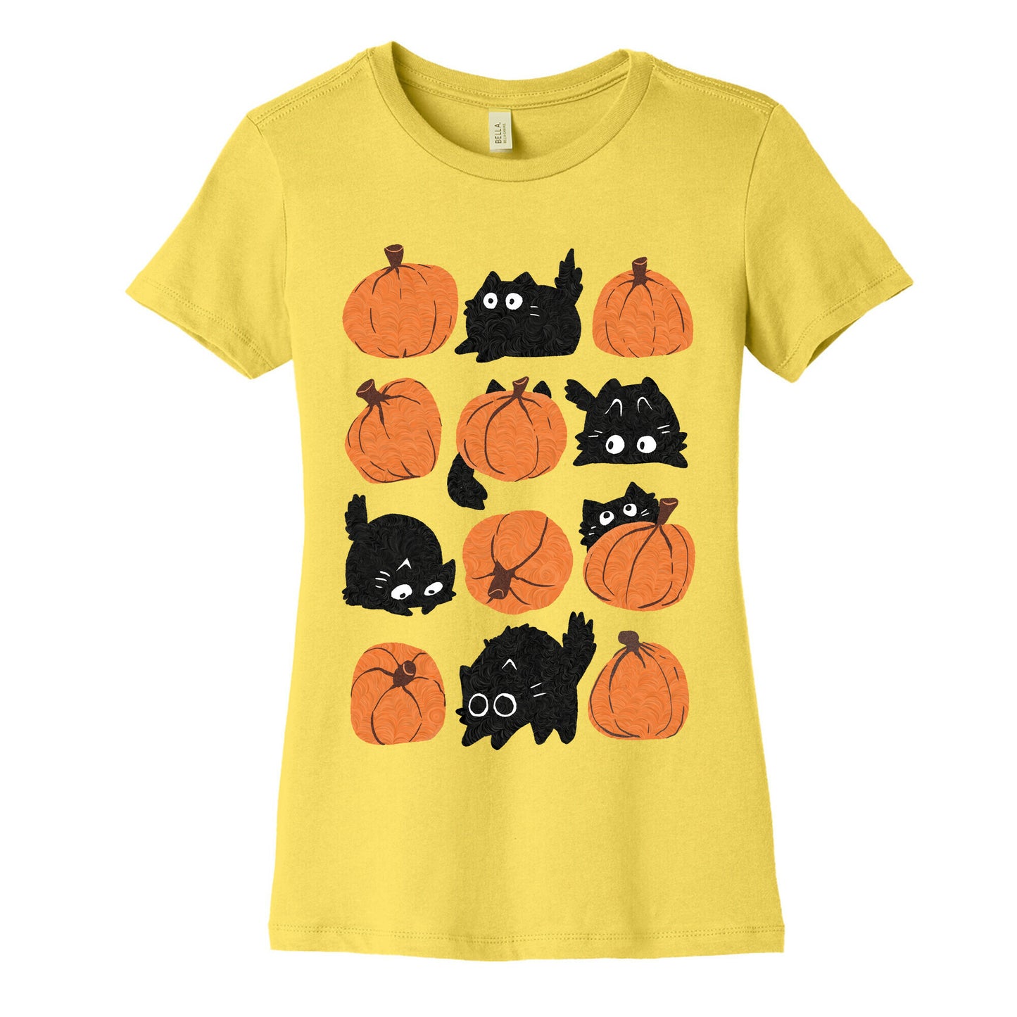Pumpkin Cats Women's Cotton Tee