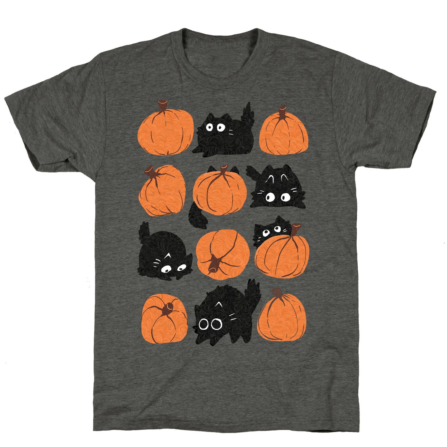 Pumpkin Cats Unisex Triblend Tee