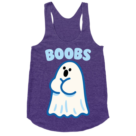 Boobs Ghost Racerback Tank