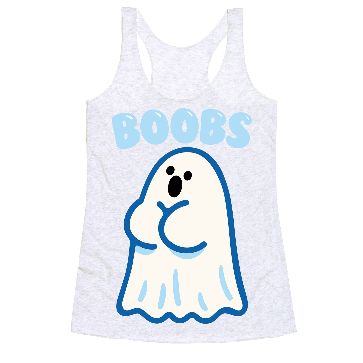 Boobs Ghost Racerback Tank