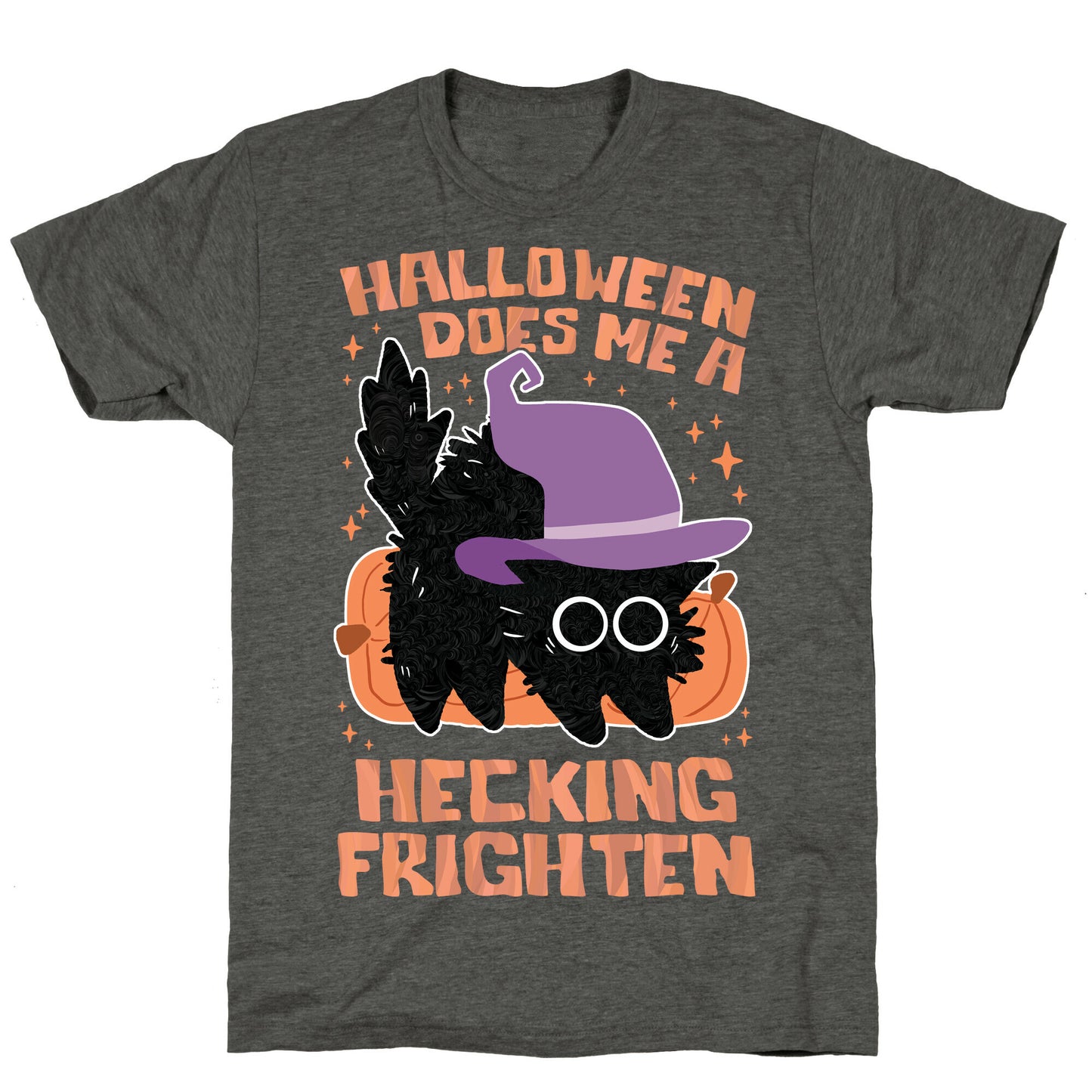 Halloween Does Me A Hecking Frighten Unisex Triblend Tee