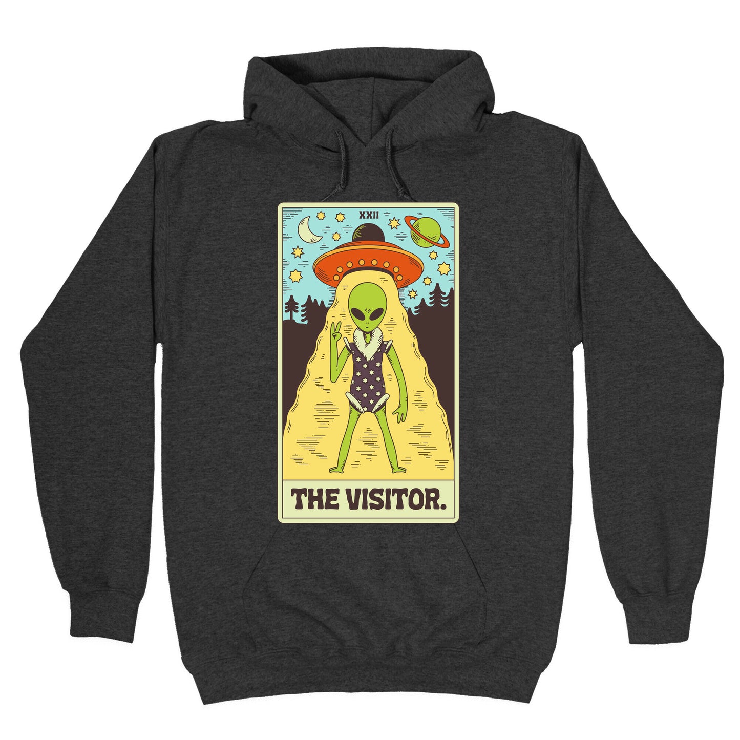 The Visitor Alien Tarot Card Hoodie