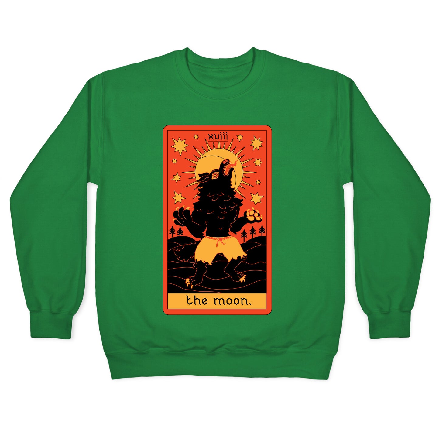 The Moon Werewolf Tarot Crewneck Sweatshirt