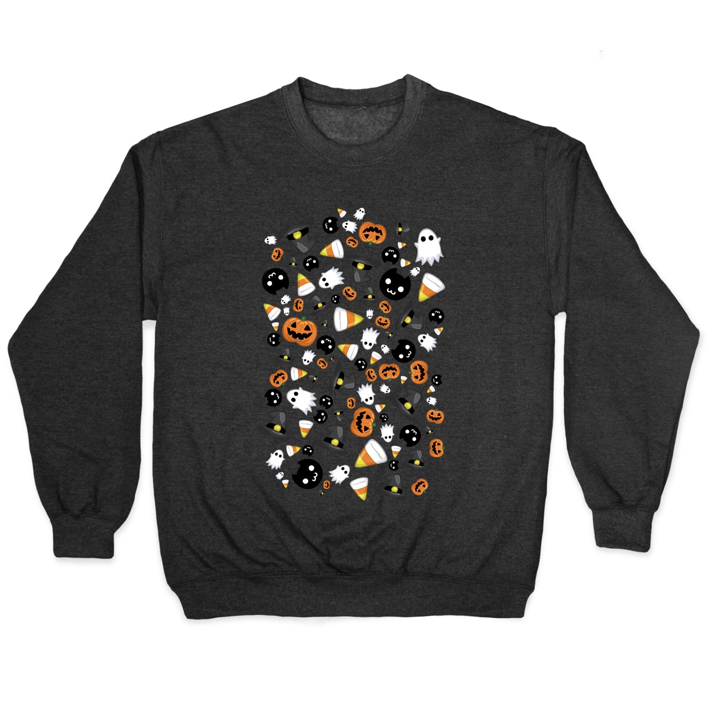 Spoopy Halloween Pattern Crewneck Sweatshirt