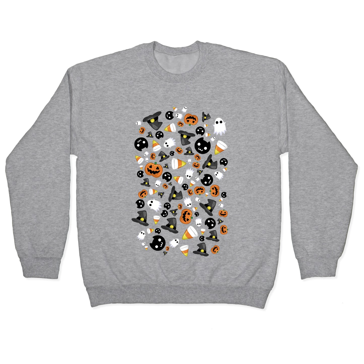 Spoopy Halloween Pattern Crewneck Sweatshirt