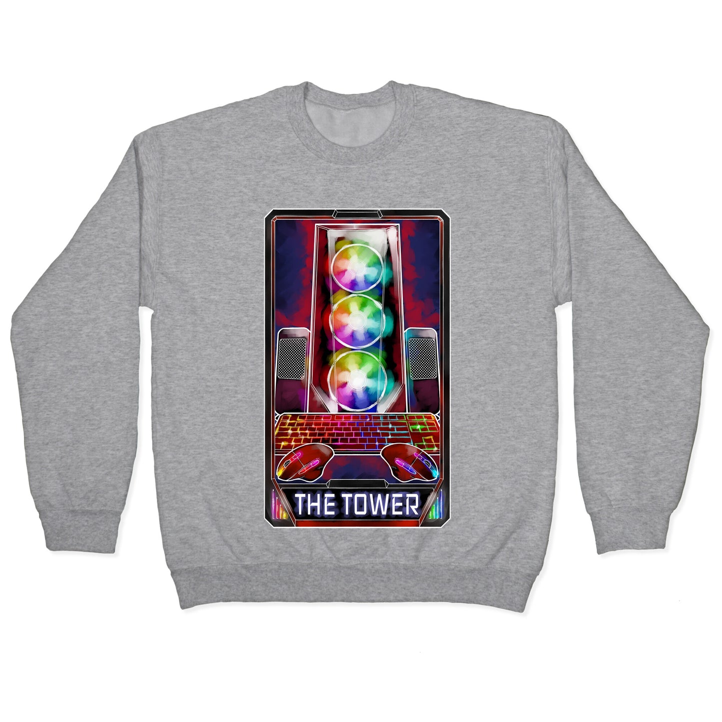 The Gaming Tower Tarot Card Crewneck Sweatshirt