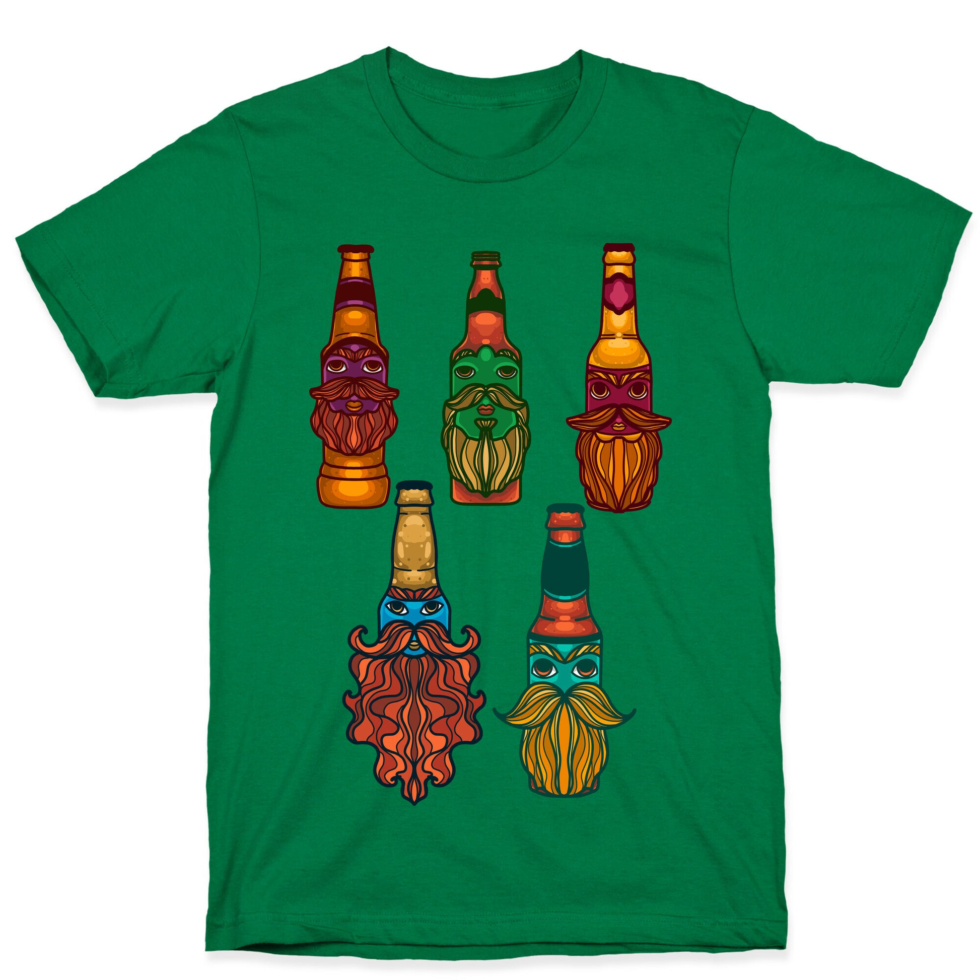 Beers With Beards Pattern T-Shirt