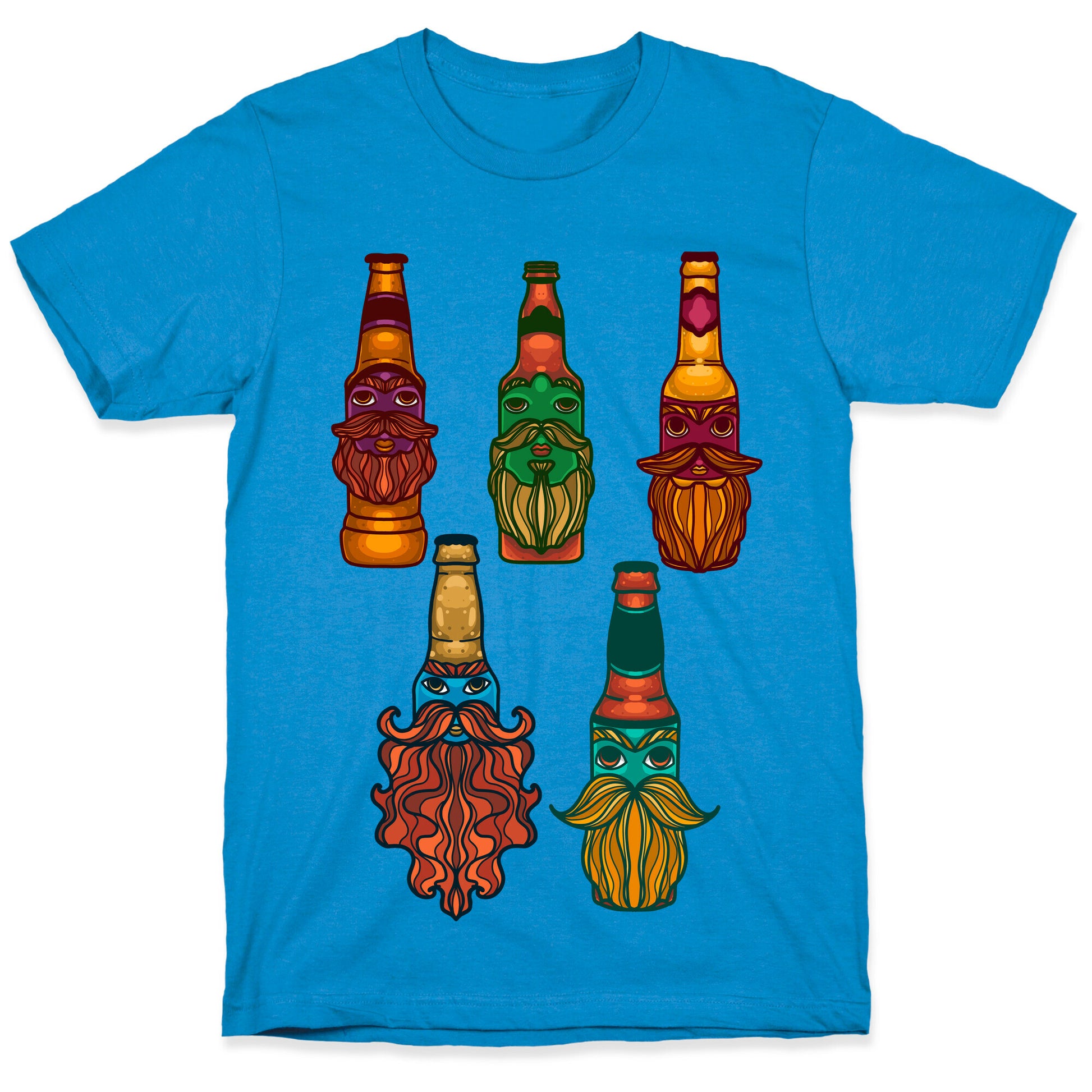 Beers With Beards Pattern T-Shirt