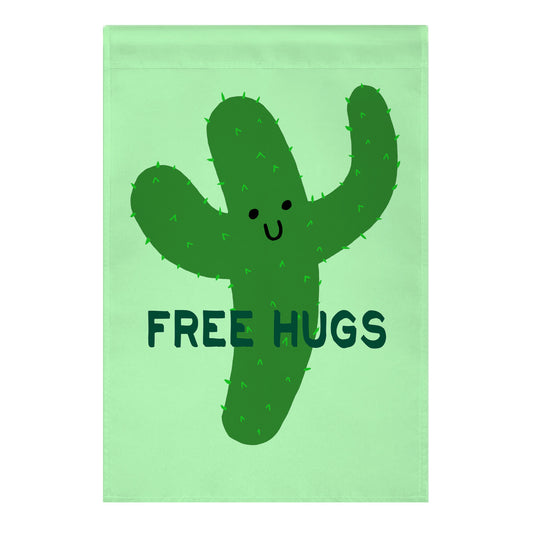 Free Hugs Cactus Garden Flag