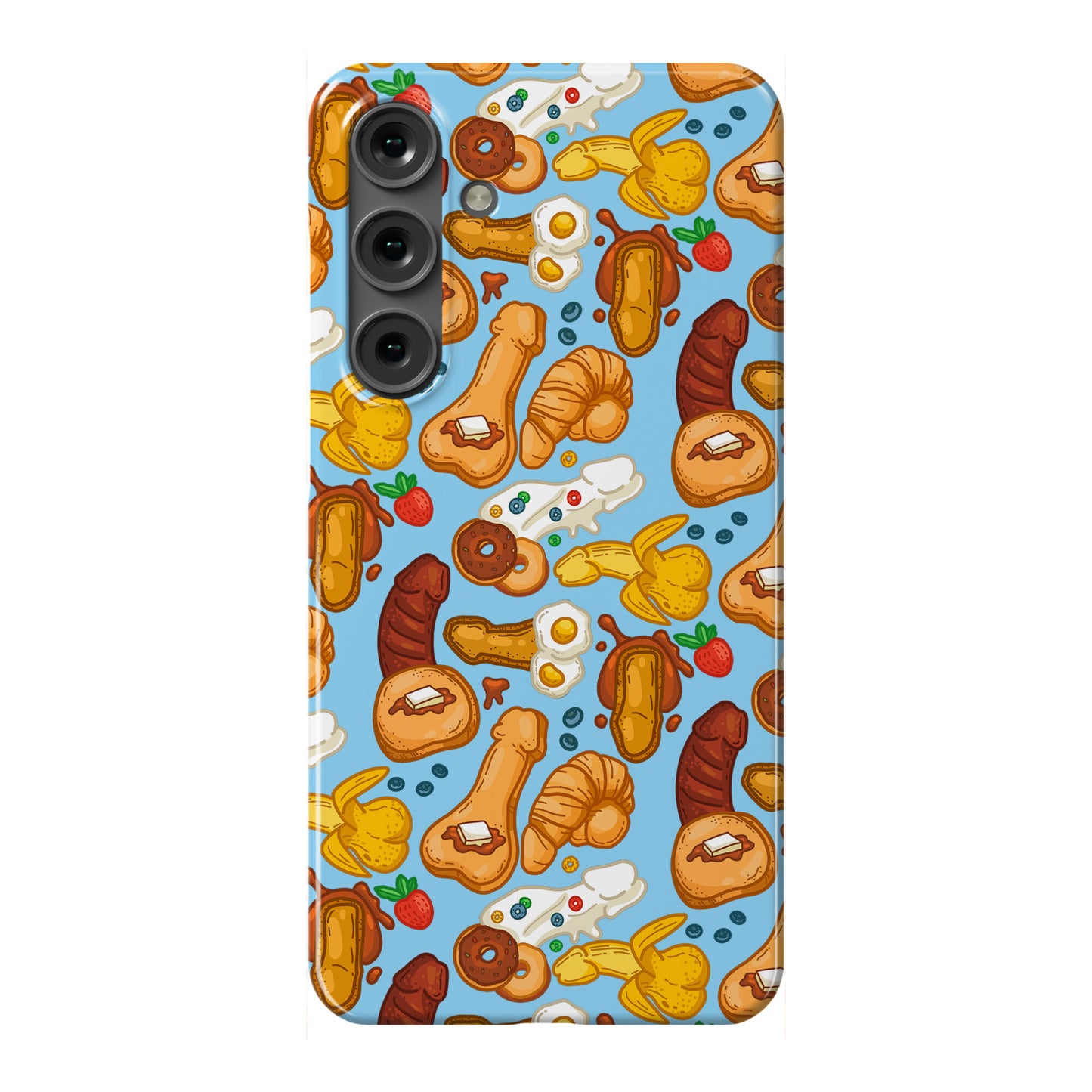 Phallic Breakfast Pattern Phone Case