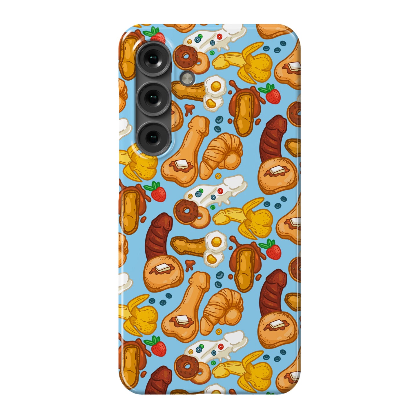 Phallic Breakfast Pattern Phone Case