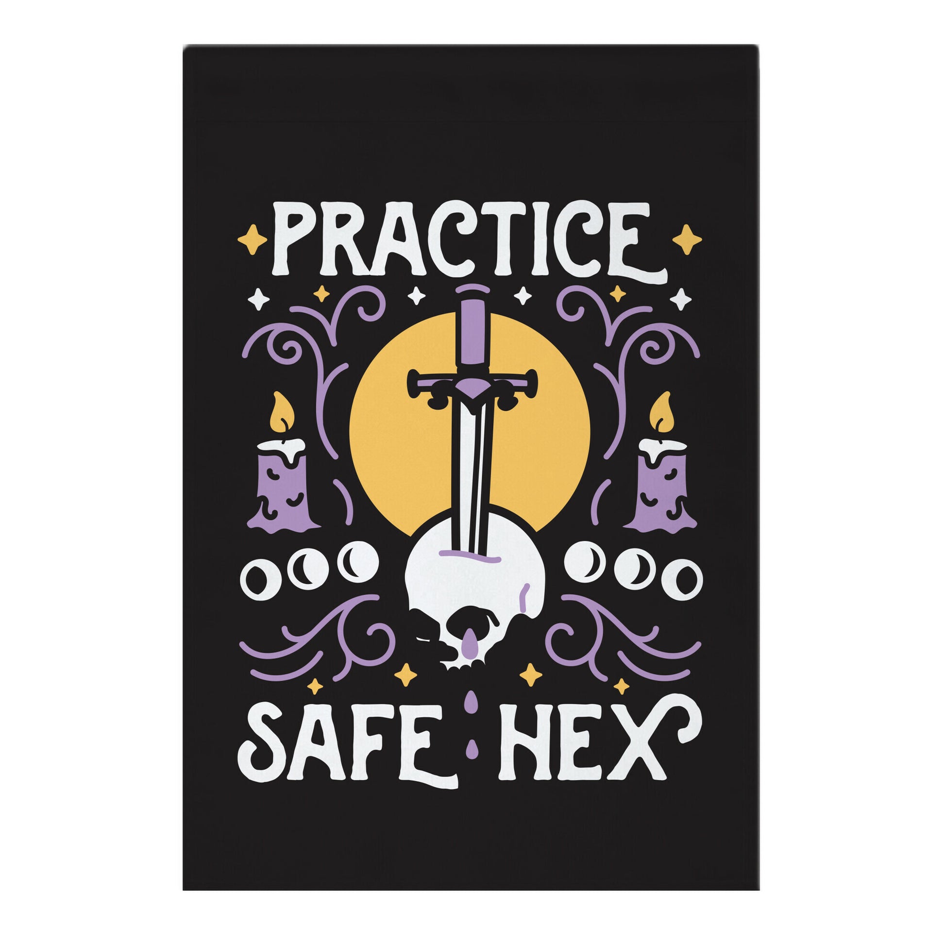 Practice Safe Hex Garden Flag