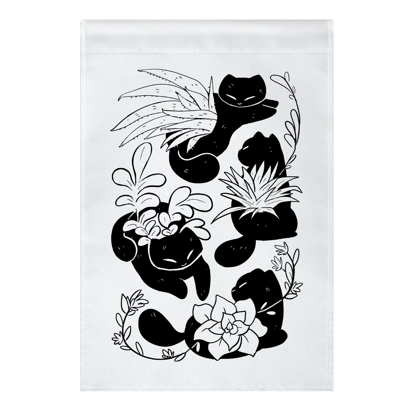 Succulent Cats Garden Flag