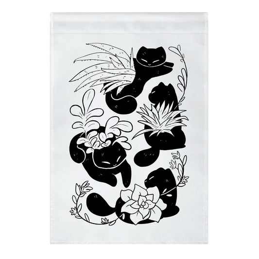 Succulent Cats Garden Flag