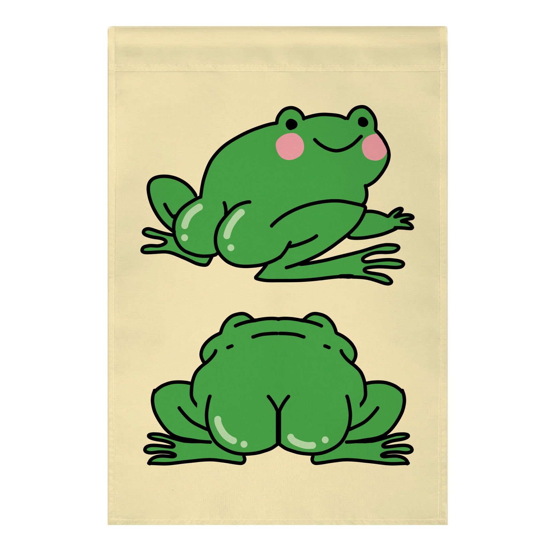 Frog Butt Garden Flag