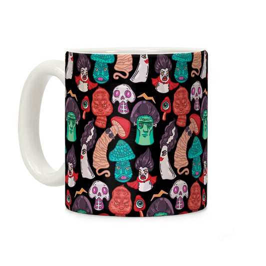 Mushroom Monsters Pattern Coffee Mug