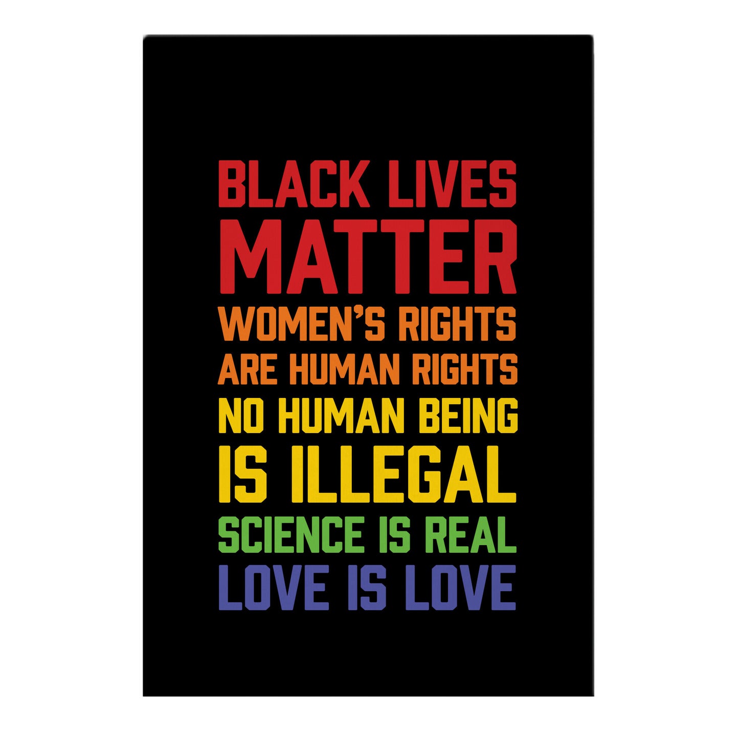 Black Lives Matter List Garden Flag
