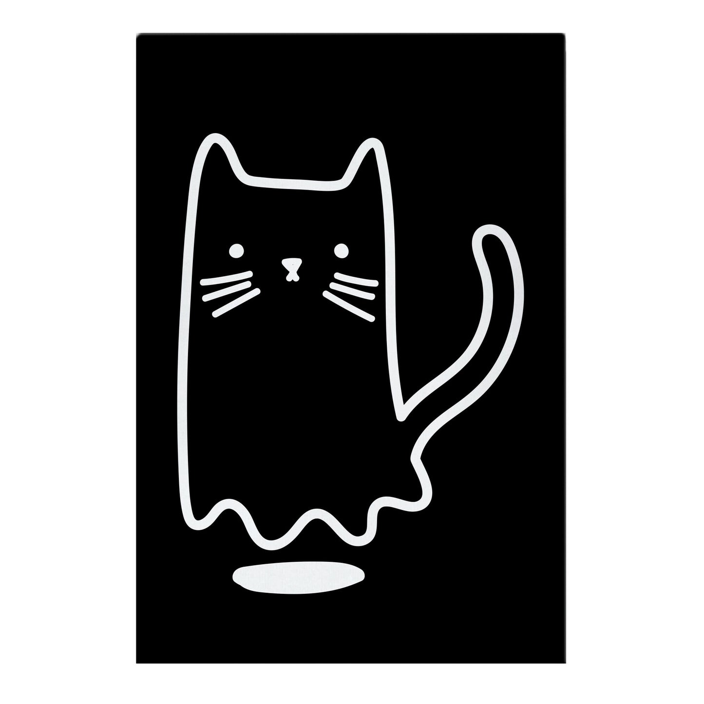 Ghost Cat Garden Flag