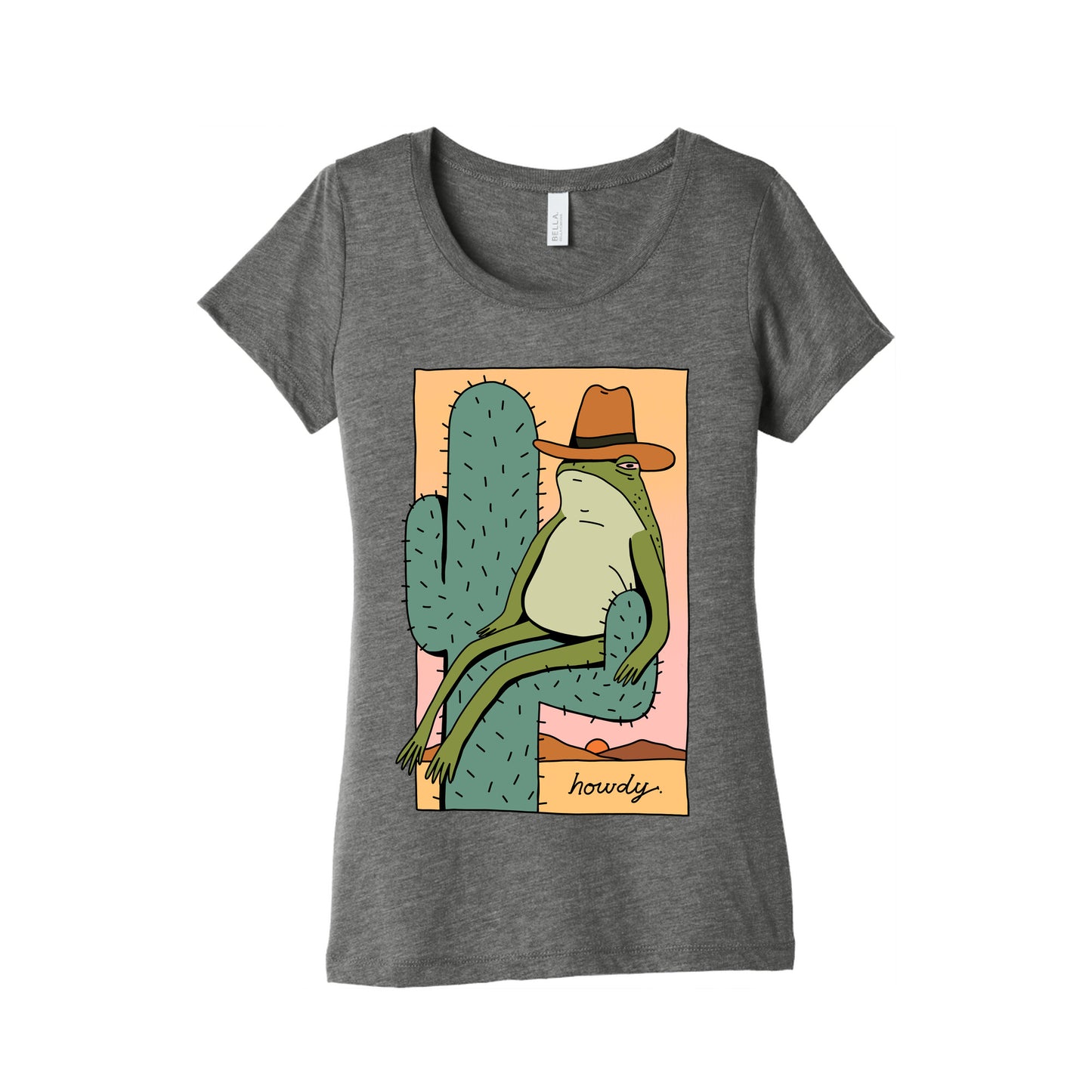 Howdy Frog Cowboy Women's Triblend Tee
