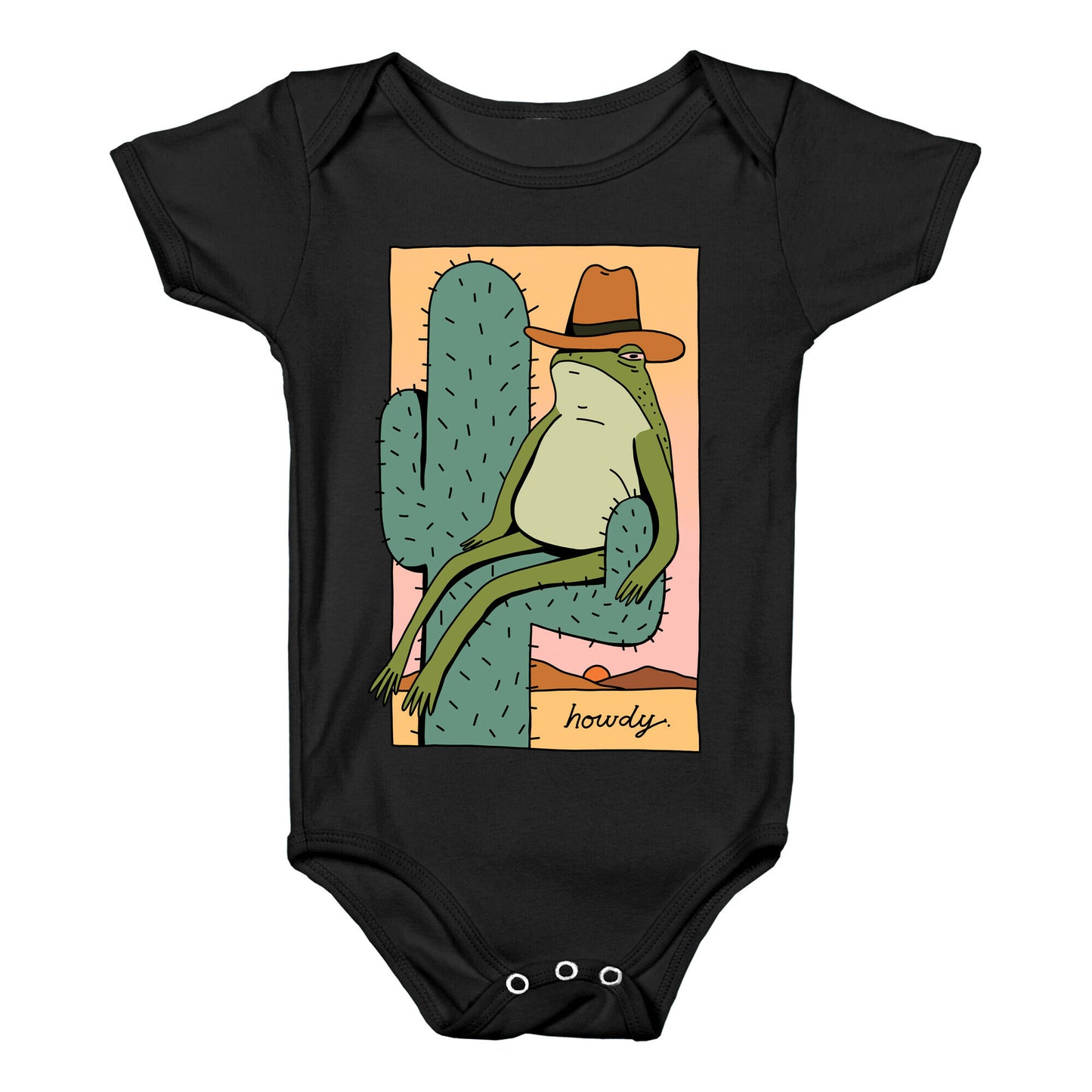 Howdy Frog Cowboy Baby One Piece
