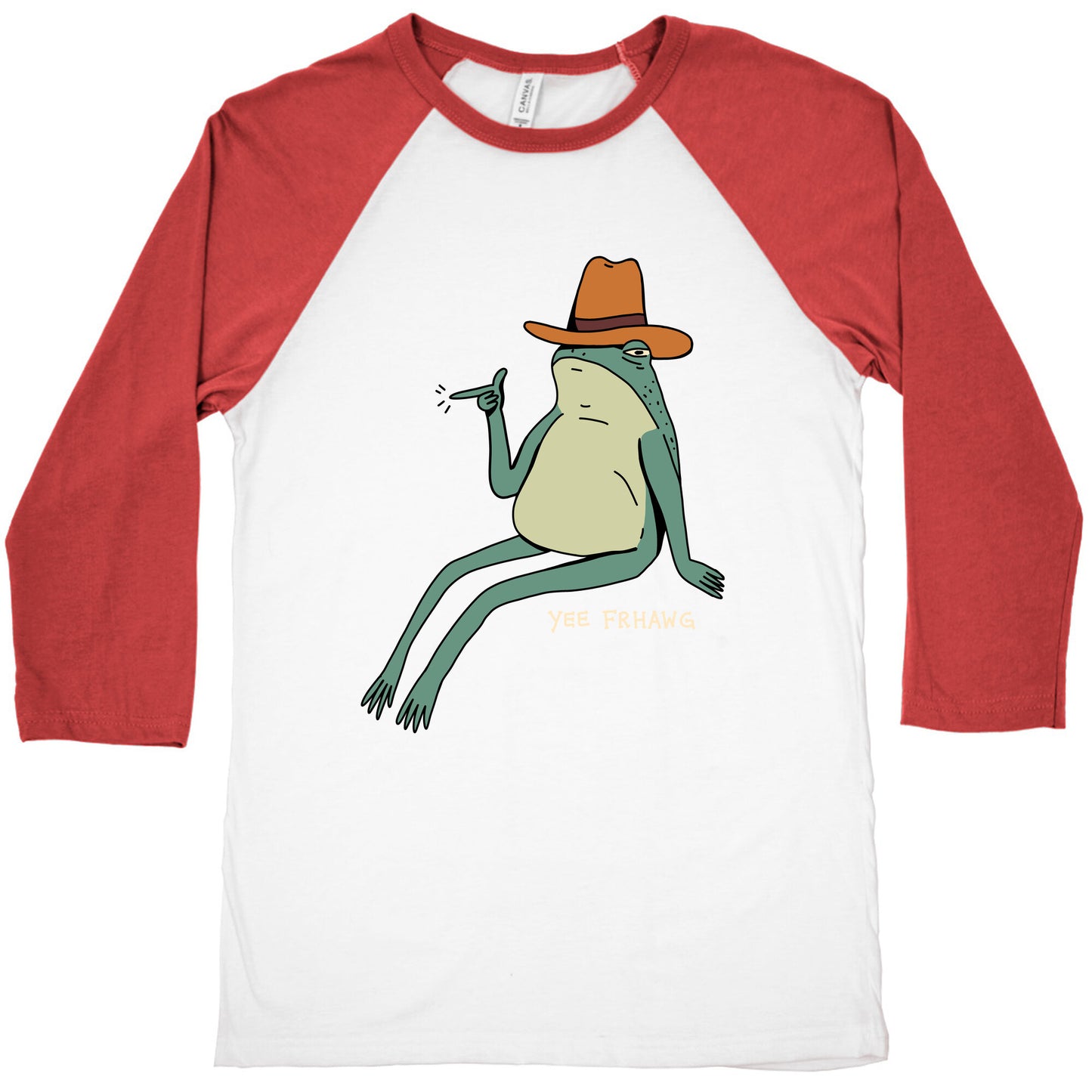 Yee Frhawg Frog Baseball Tee
