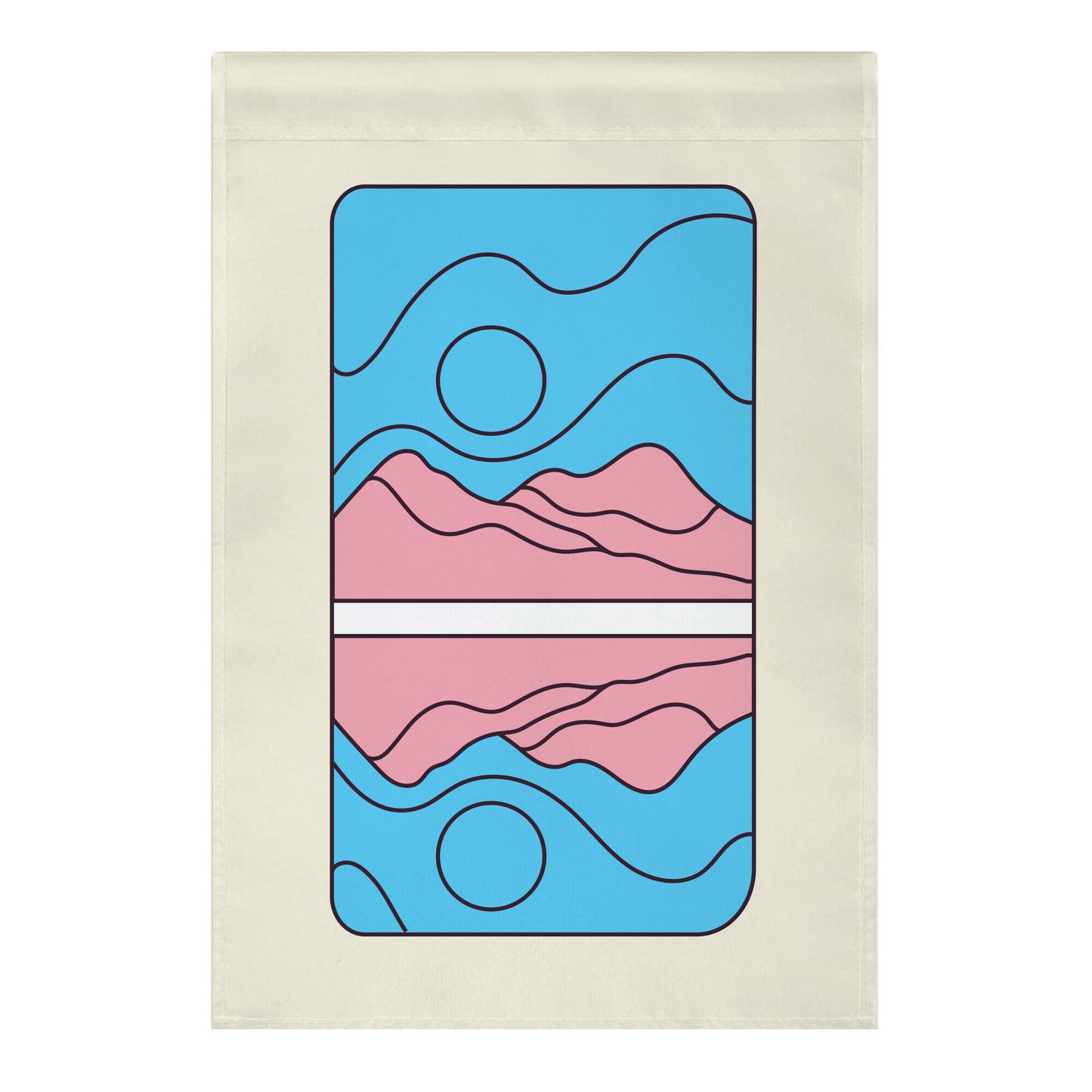 Groovy Pride Flag Landscapes: Trans Flag Garden Flag