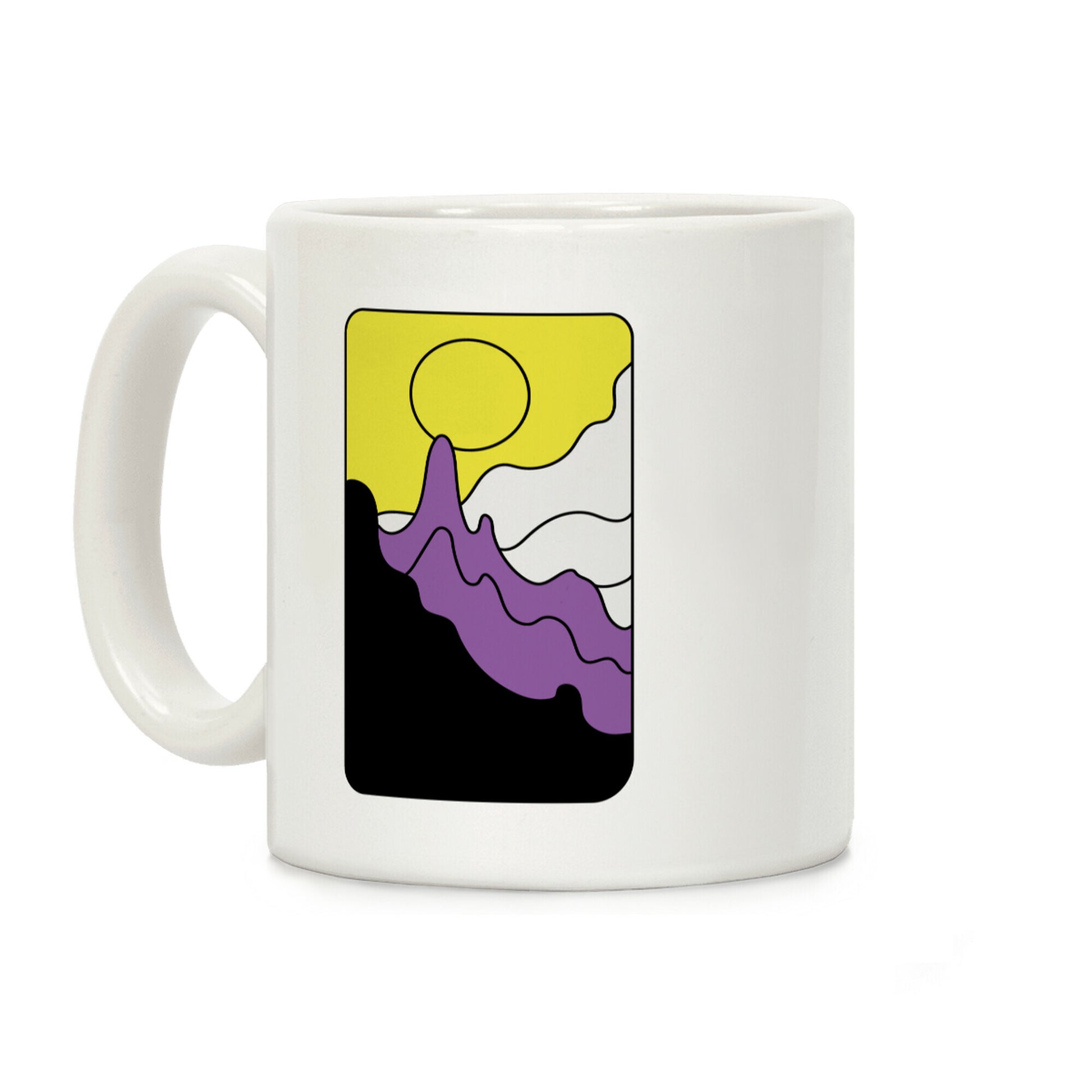Groovy Pride Flag Landscapes: Nonbinary Flag Coffee Mug
