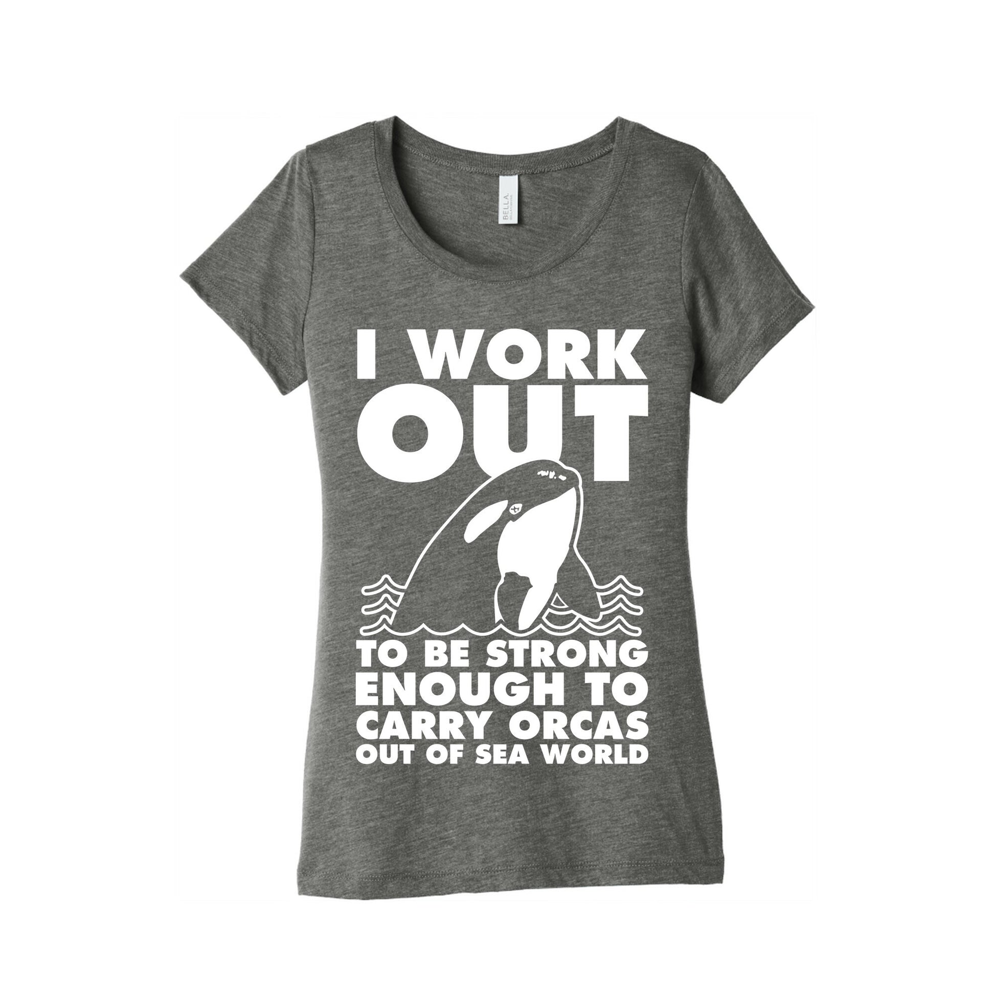 I Work Out to be Strong Enough to Carry Orcas Out of Sea World Women's Triblend Tee