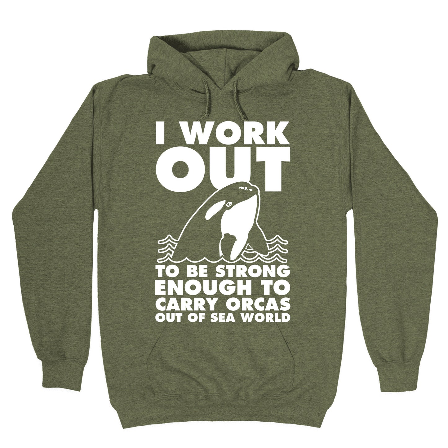 I Work Out to be Strong Enough to Carry Orcas Out of Sea World Hoodie