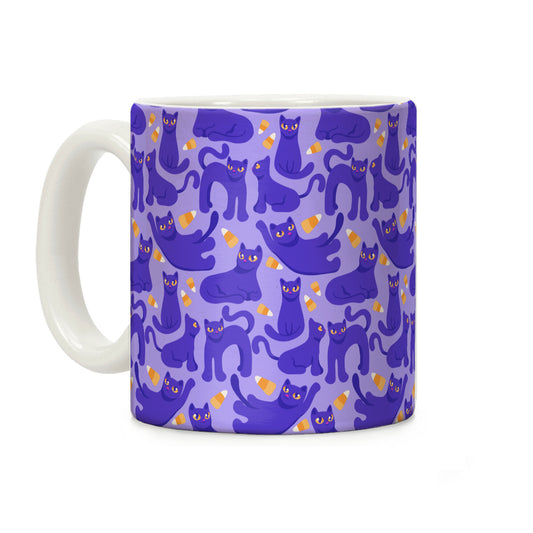 Cats And Candy Corn Pattern Coffee Mug