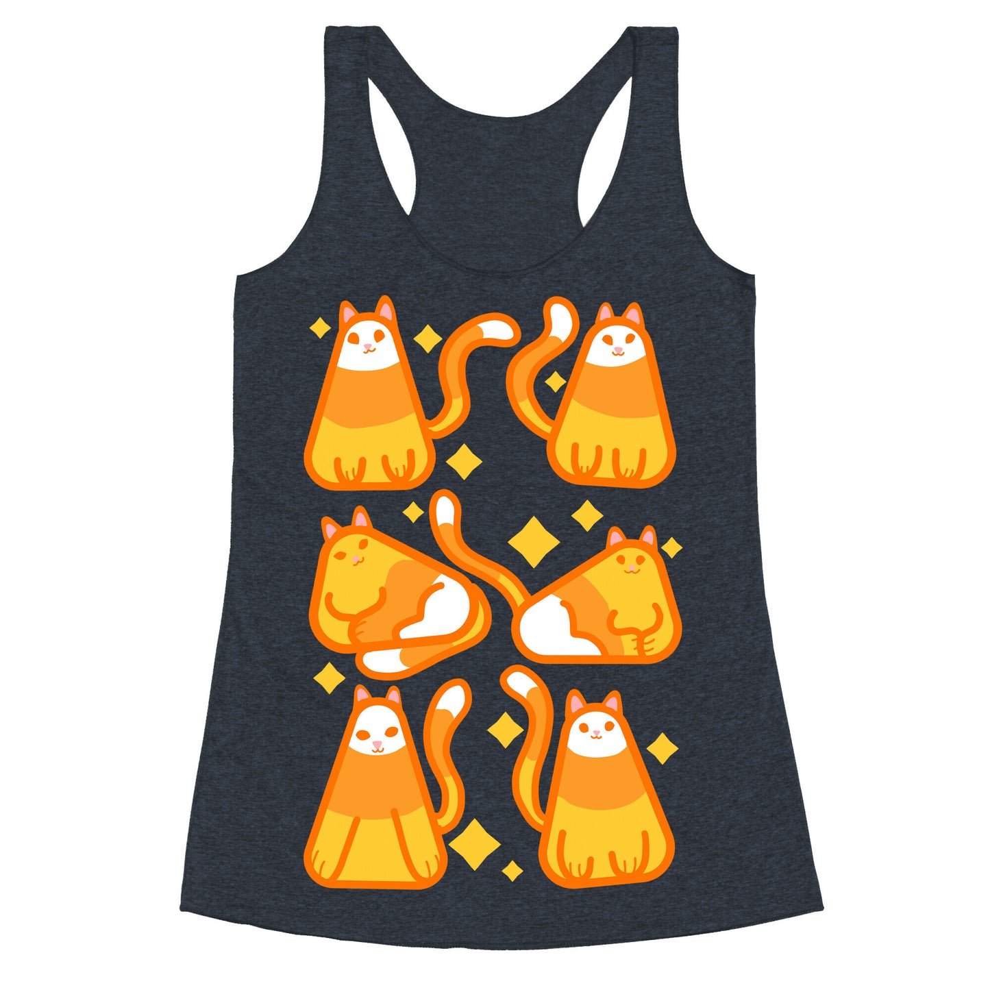 Candy Corn Cats Racerback Tank