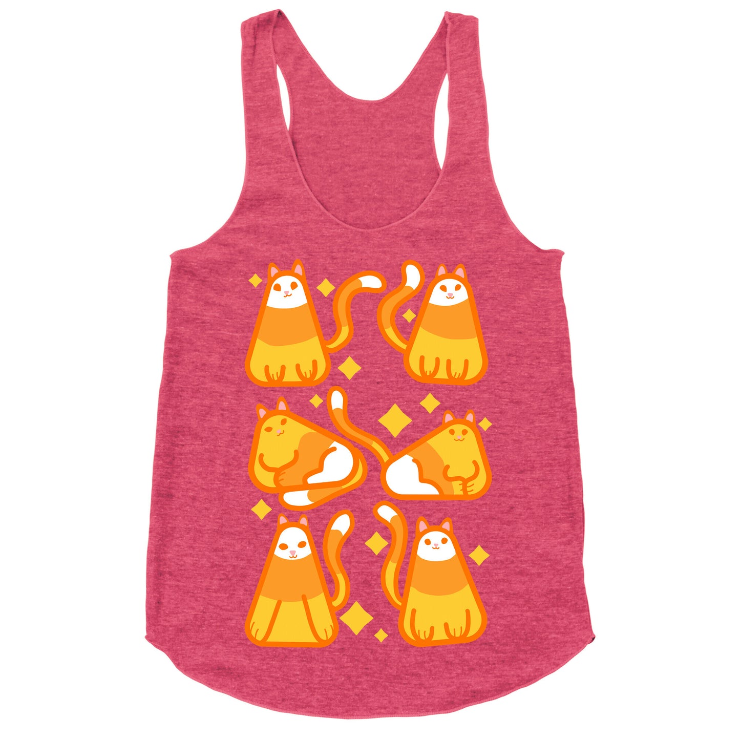 Candy Corn Cats Racerback Tank