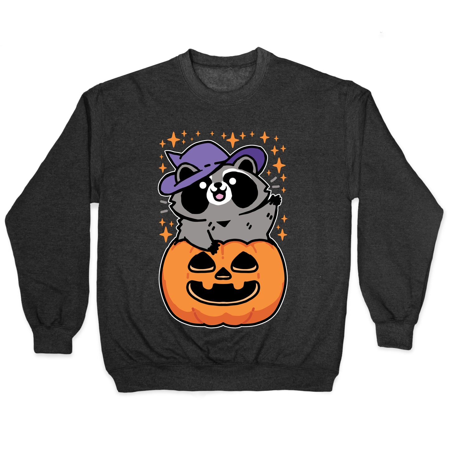 Cute Halloween Raccoon Crewneck Sweatshirt