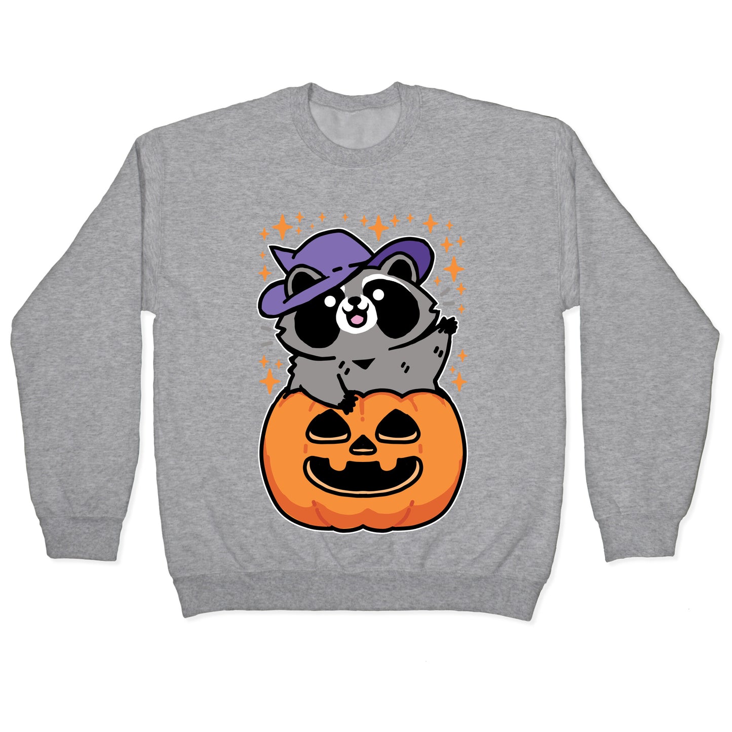 Cute Halloween Raccoon Crewneck Sweatshirt