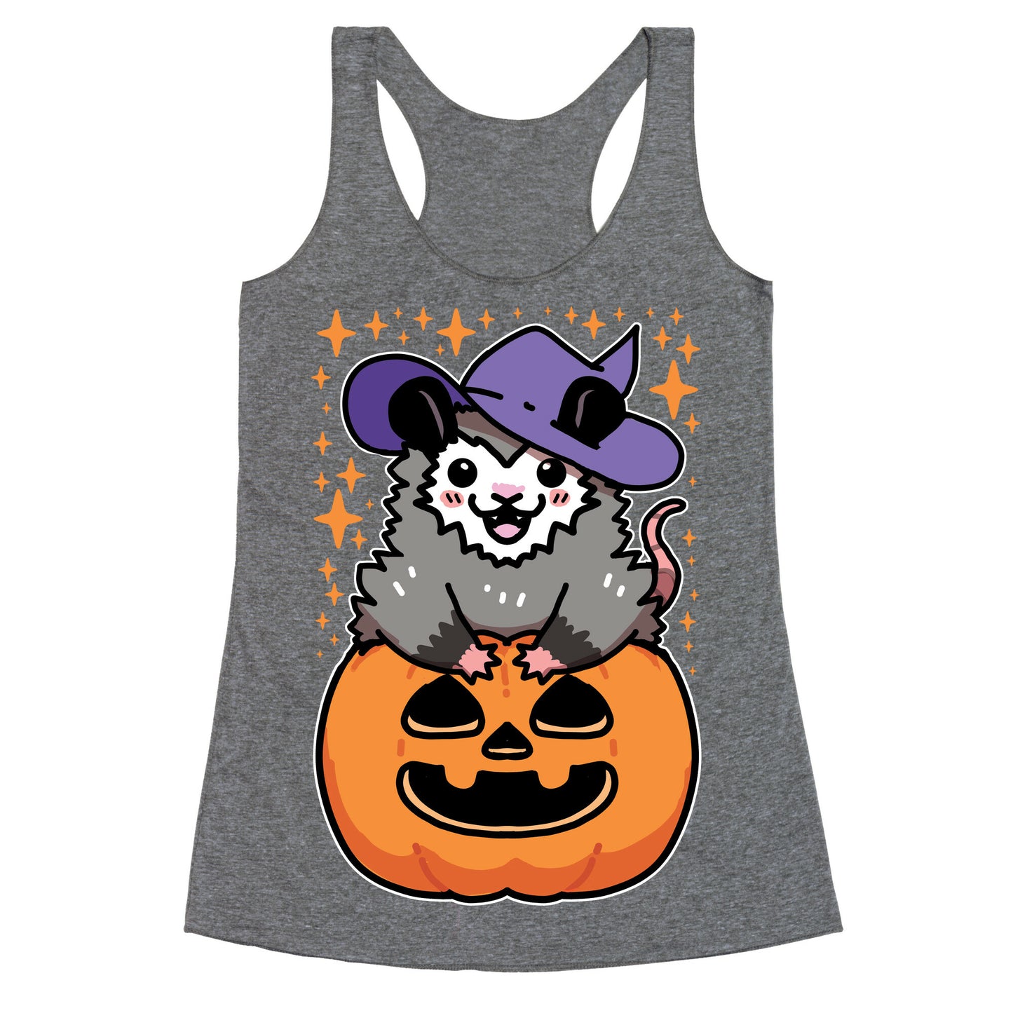 Cute Halloween Possum Racerback Tank