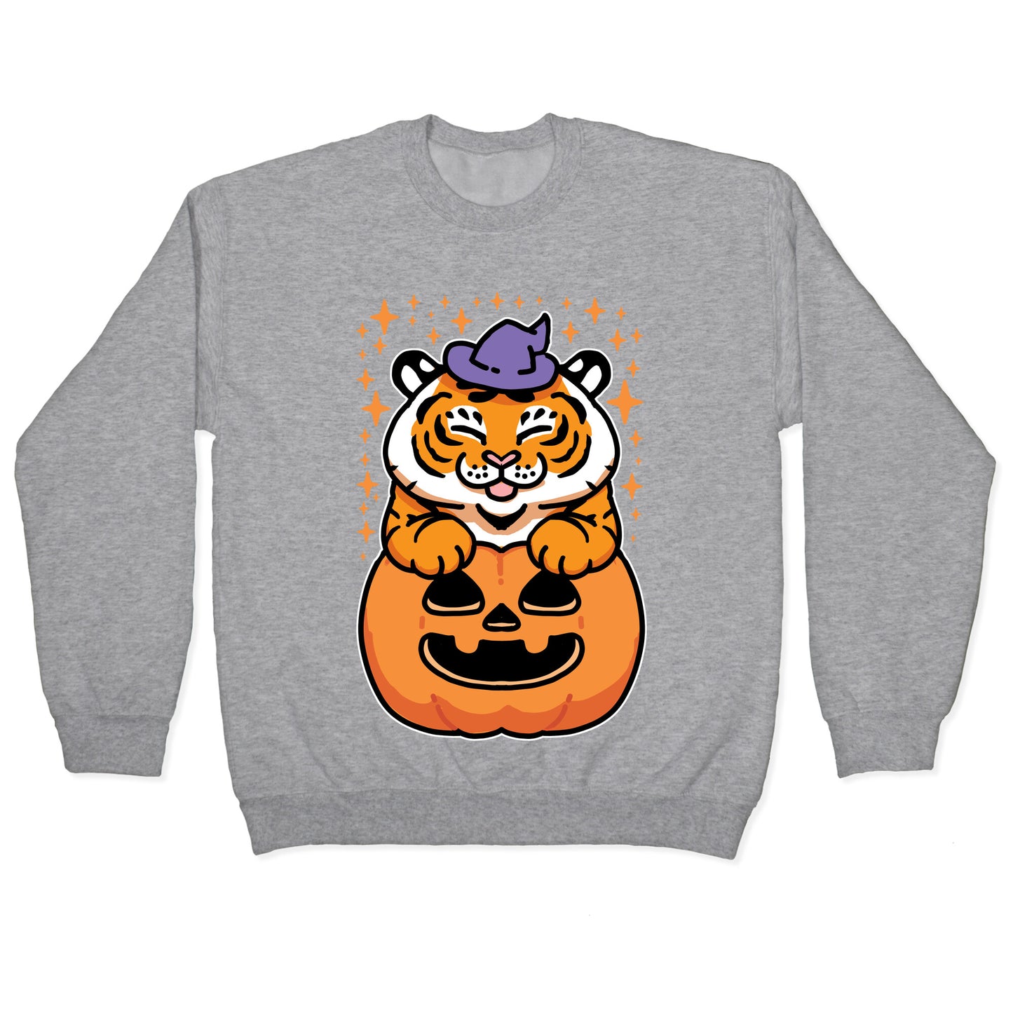 Cute Halloween Tiger Crewneck Sweatshirt