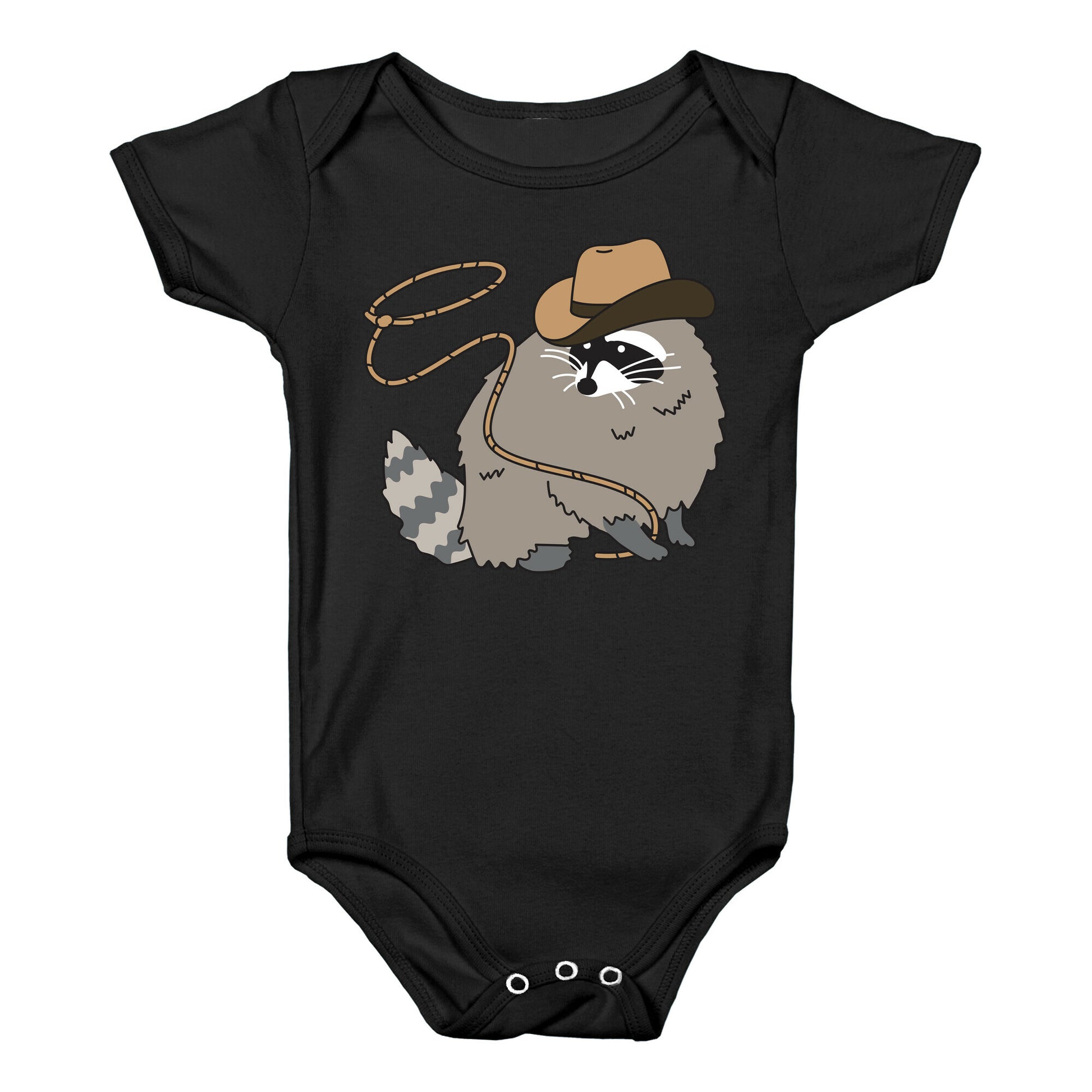 Cowboy Raccoon Lasso Baby One Piece