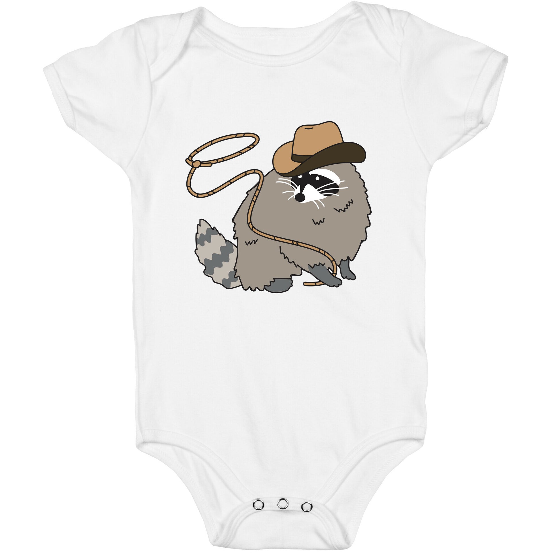 Cowboy Raccoon Lasso Baby One Piece