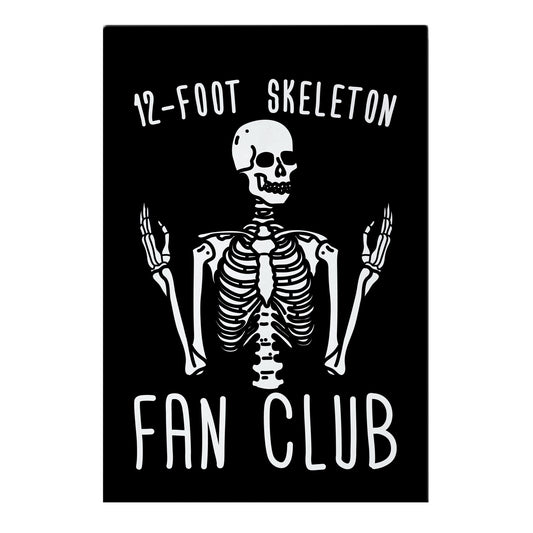12-Foot Skeleton Fan Club Garden Flag