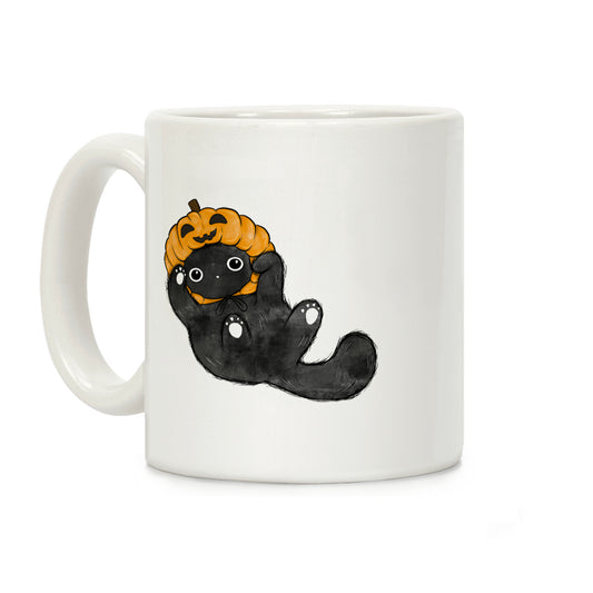 Halloween Pumpkin Cat Coffee Mug