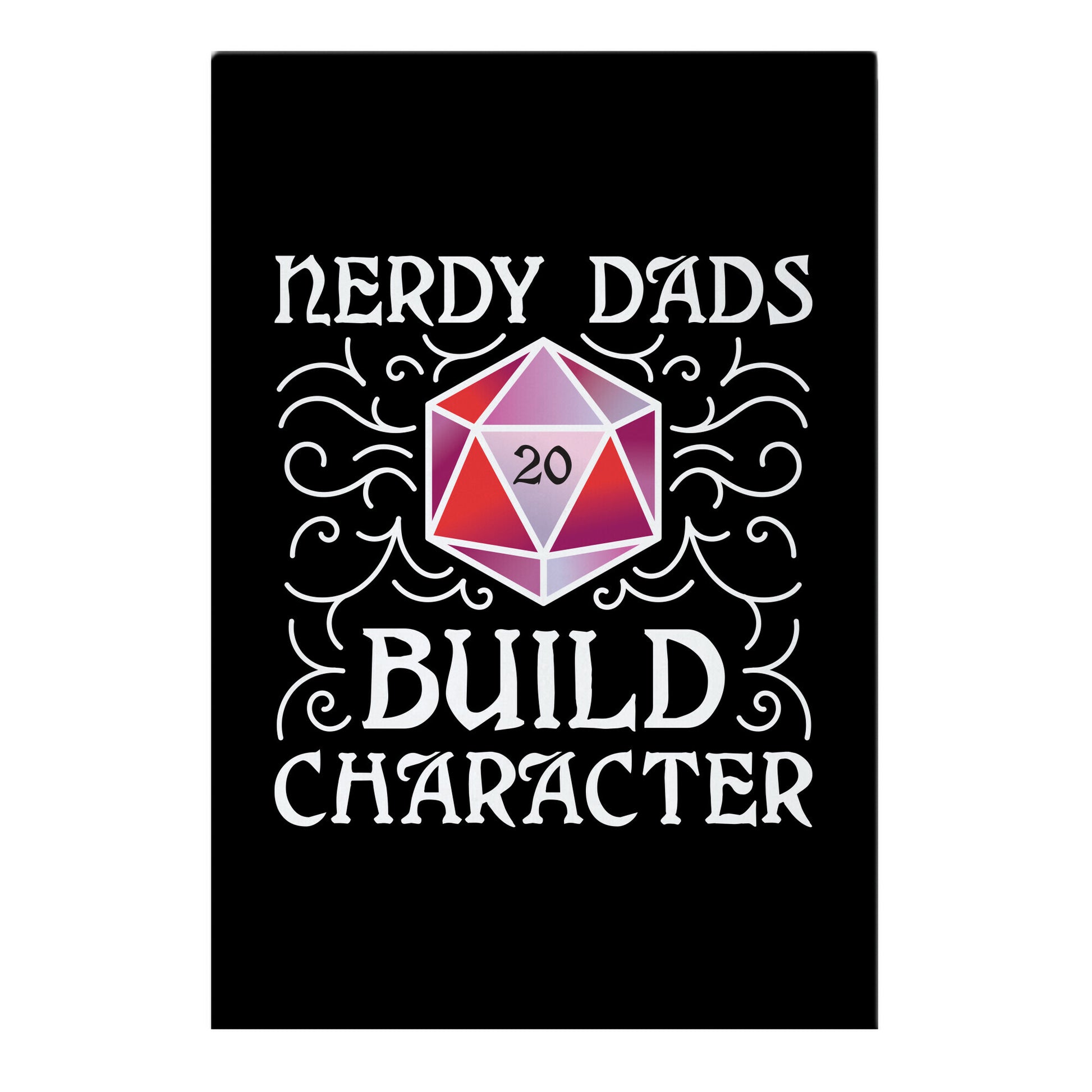 Nerdy Dads Build Character Garden Flag