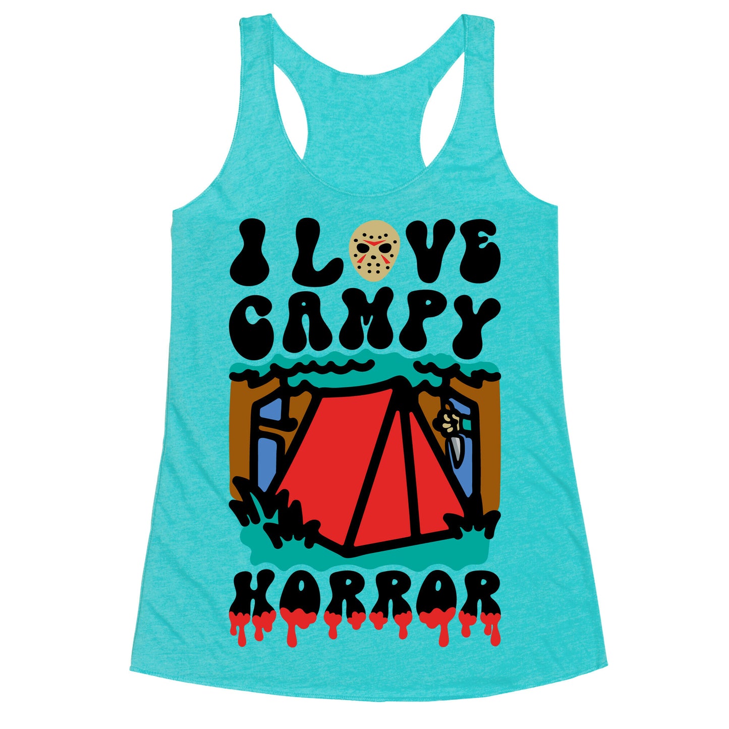 I Love Campy Horror Parody Racerback Tank