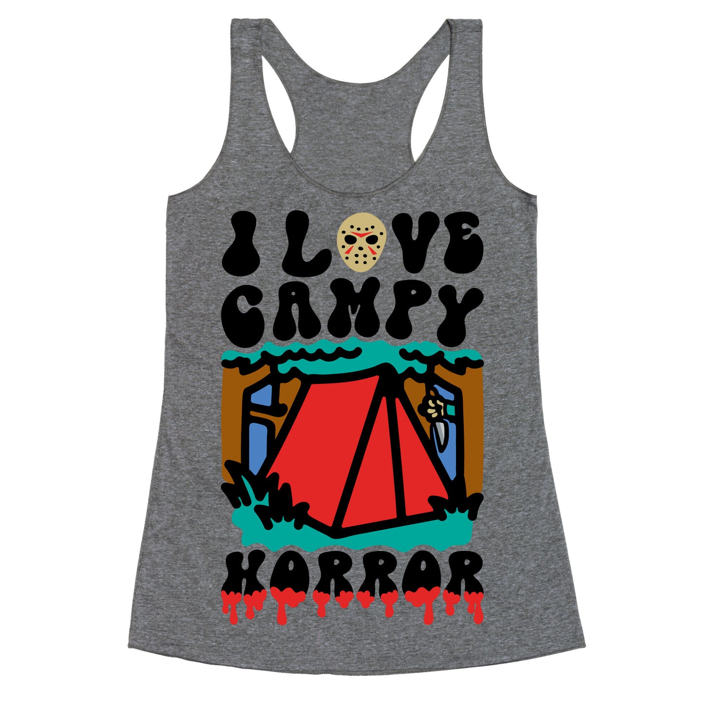 I Love Campy Horror Parody Racerback Tank