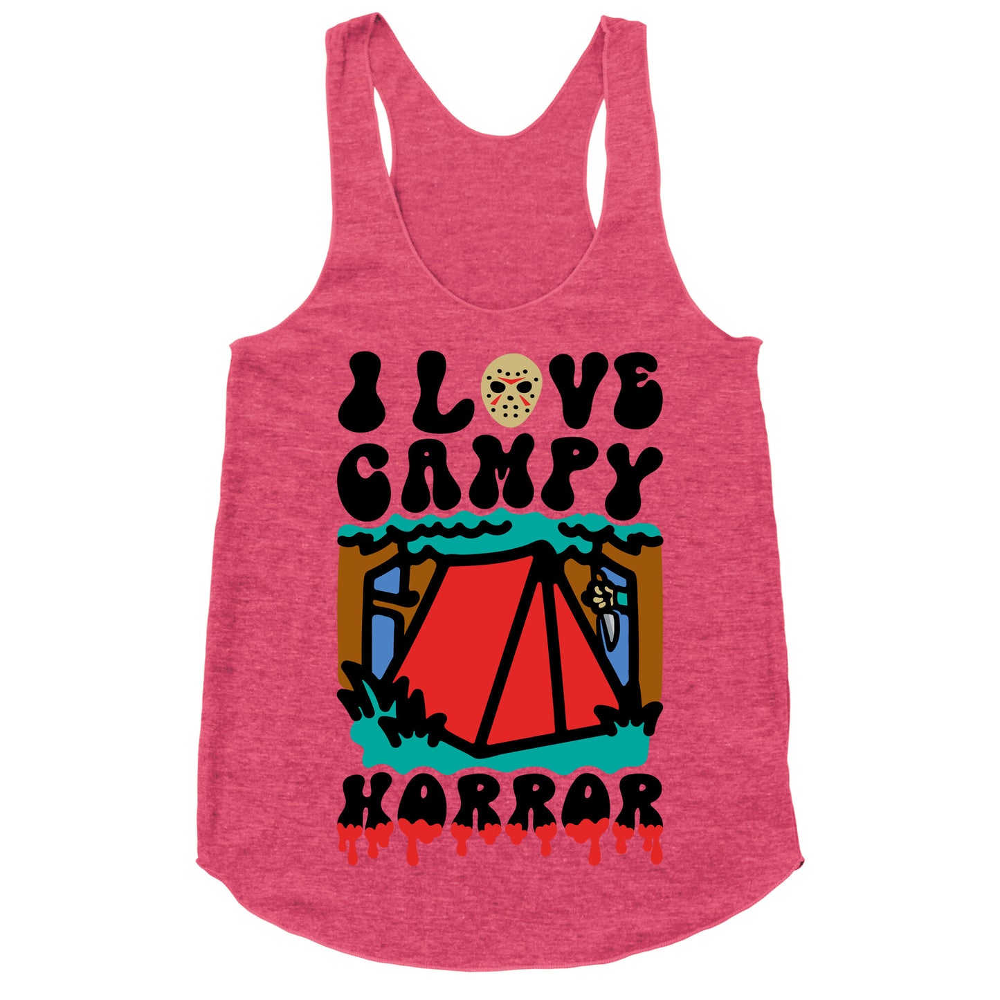 I Love Campy Horror Parody Racerback Tank
