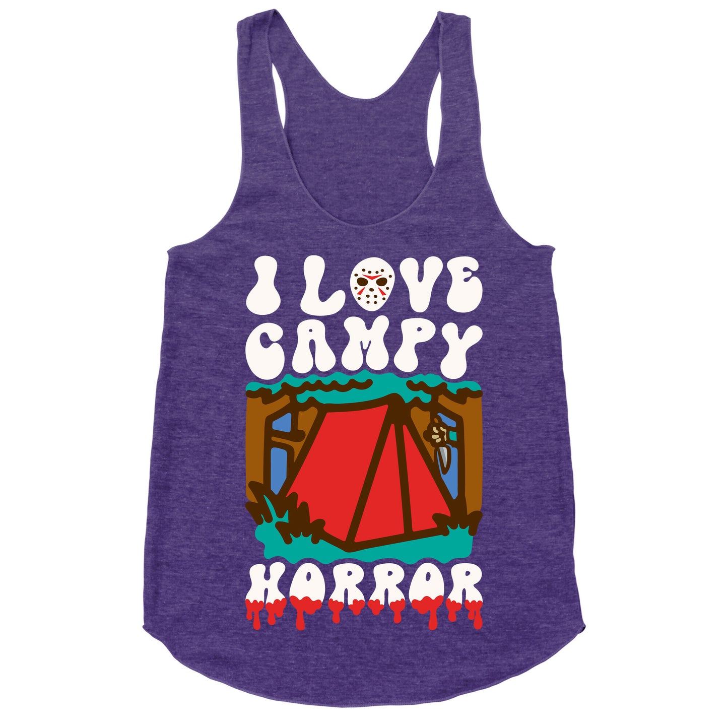 I Love Campy Horror Parody Racerback Tank